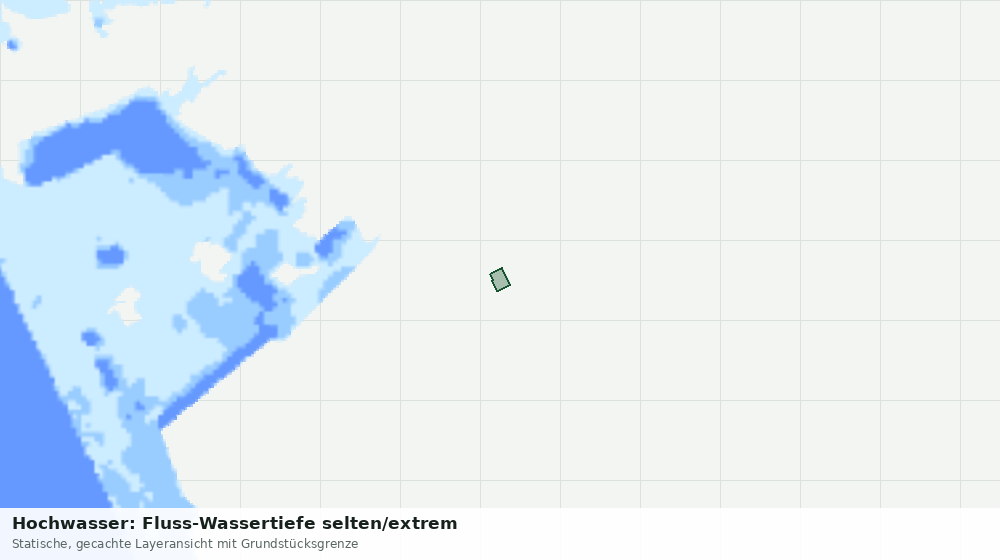 Statische Kartenansicht: Hochwasser: Fluss-Wassertiefe selten/extrem
