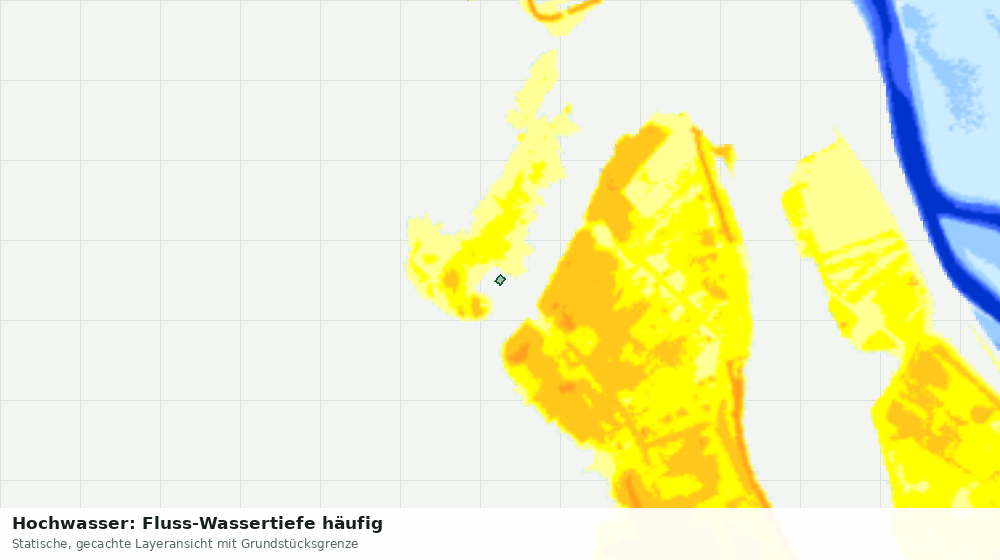 Statische Kartenansicht: Hochwasser: Fluss-Wassertiefe häufig