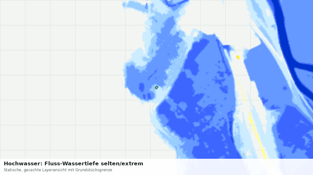 Statische Kartenansicht: Hochwasser: Fluss-Wassertiefe selten/extrem