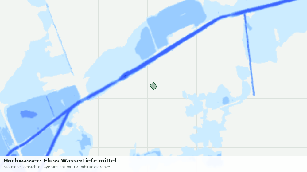 Statische Kartenansicht: Hochwasser: Fluss-Wassertiefe mittel