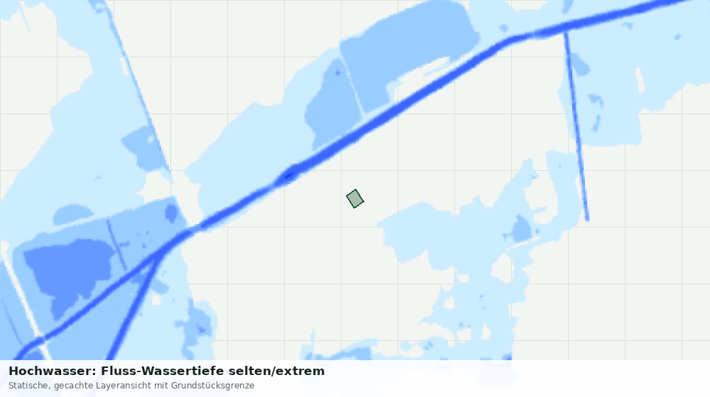 Statische Kartenansicht: Hochwasser: Fluss-Wassertiefe selten/extrem
