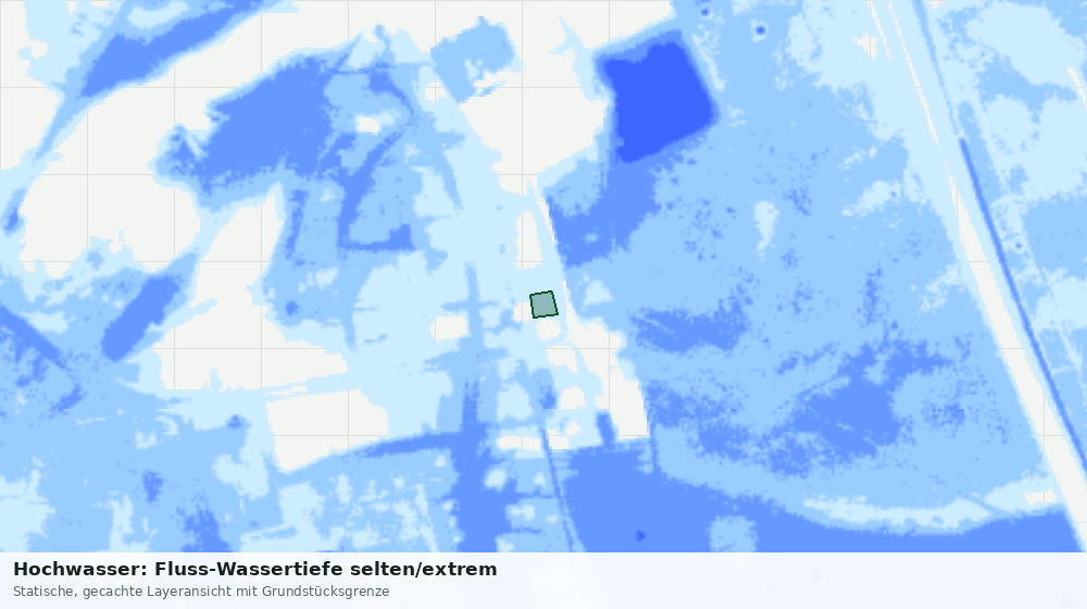Statische Kartenansicht: Hochwasser: Fluss-Wassertiefe selten/extrem