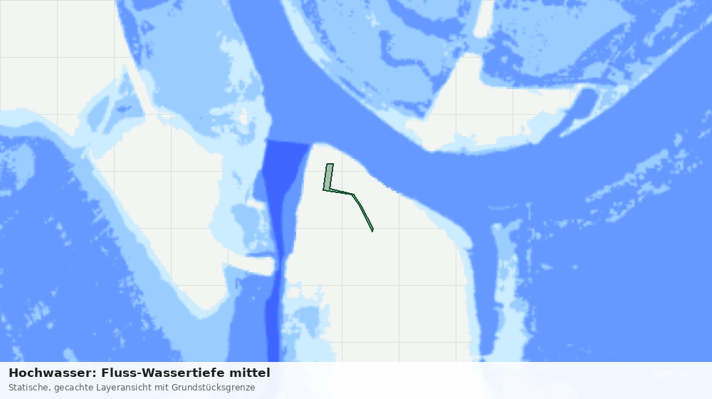 Statische Kartenansicht: Hochwasser: Fluss-Wassertiefe mittel