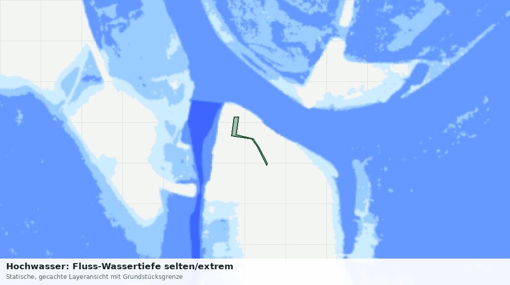 Statische Kartenansicht: Hochwasser: Fluss-Wassertiefe selten/extrem
