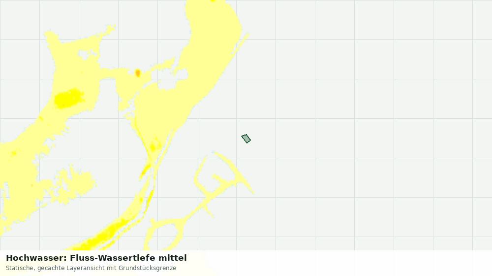 Statische Kartenansicht: Hochwasser: Fluss-Wassertiefe mittel