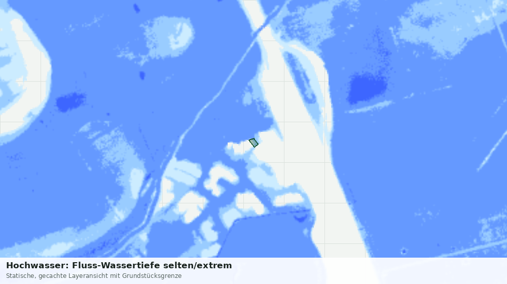 Statische Kartenansicht: Hochwasser: Fluss-Wassertiefe selten/extrem