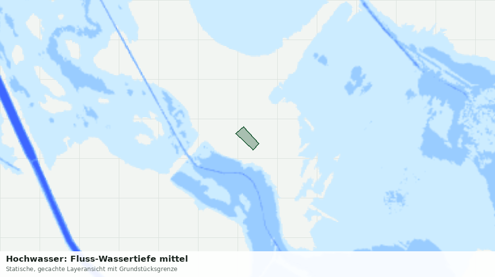 Statische Kartenansicht: Hochwasser: Fluss-Wassertiefe mittel