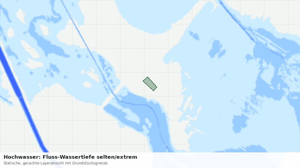 Statische Kartenansicht: Hochwasser: Fluss-Wassertiefe selten/extrem