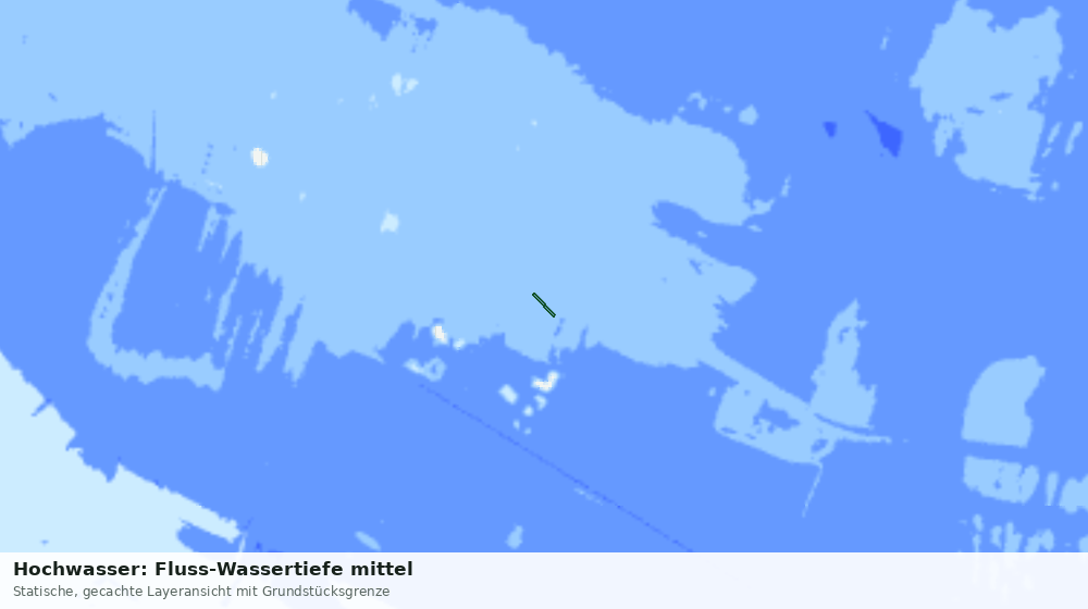 Statische Kartenansicht: Hochwasser: Fluss-Wassertiefe mittel