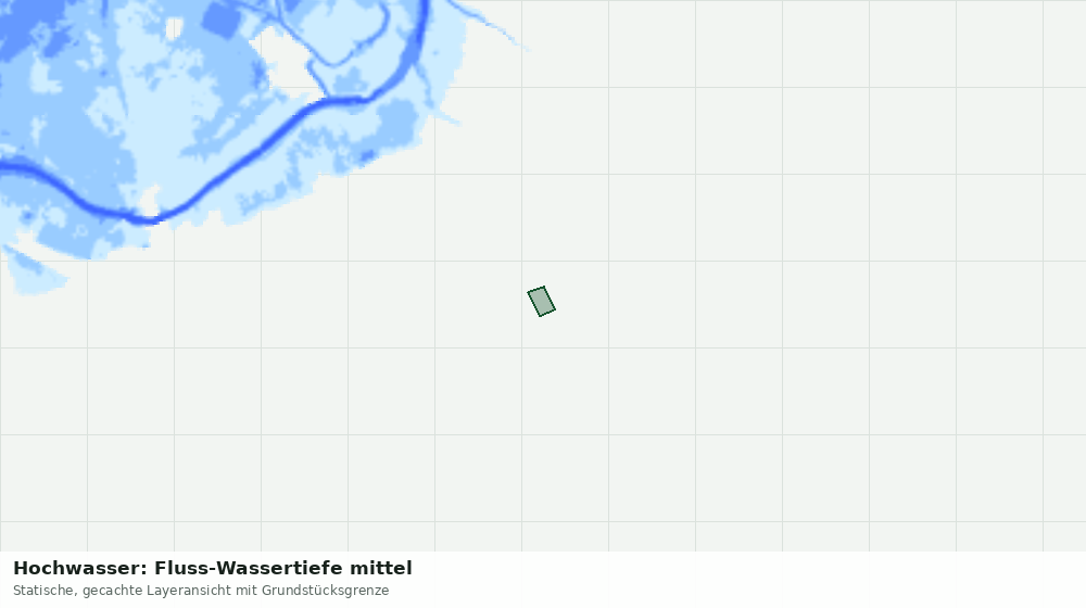 Statische Kartenansicht: Hochwasser: Fluss-Wassertiefe mittel