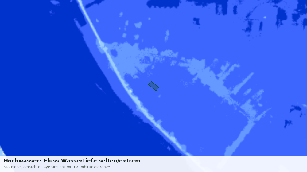Statische Kartenansicht: Hochwasser: Fluss-Wassertiefe selten/extrem