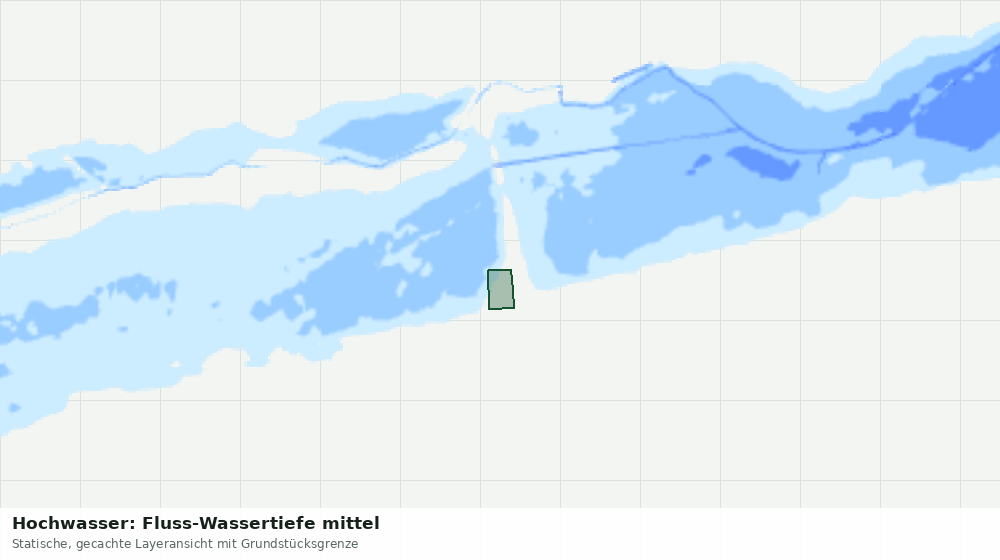 Statische Kartenansicht: Hochwasser: Fluss-Wassertiefe mittel