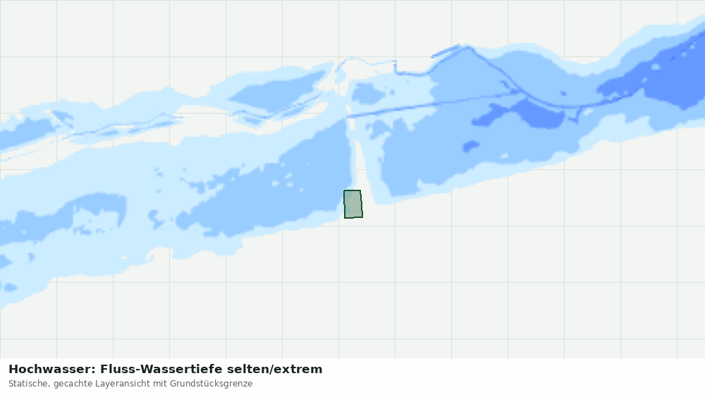 Statische Kartenansicht: Hochwasser: Fluss-Wassertiefe selten/extrem