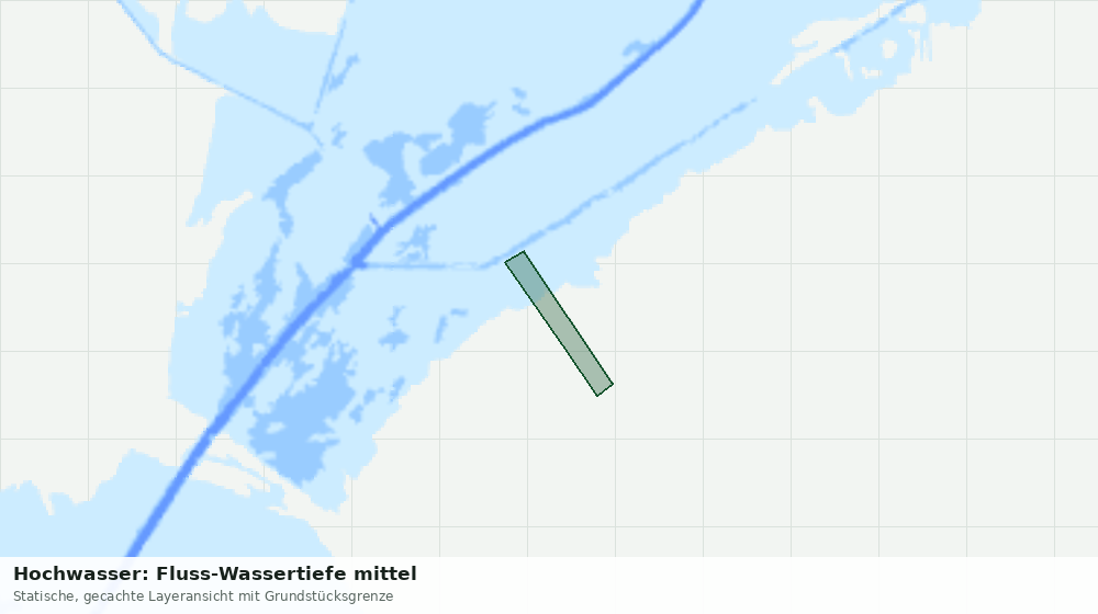 Statische Kartenansicht: Hochwasser: Fluss-Wassertiefe mittel