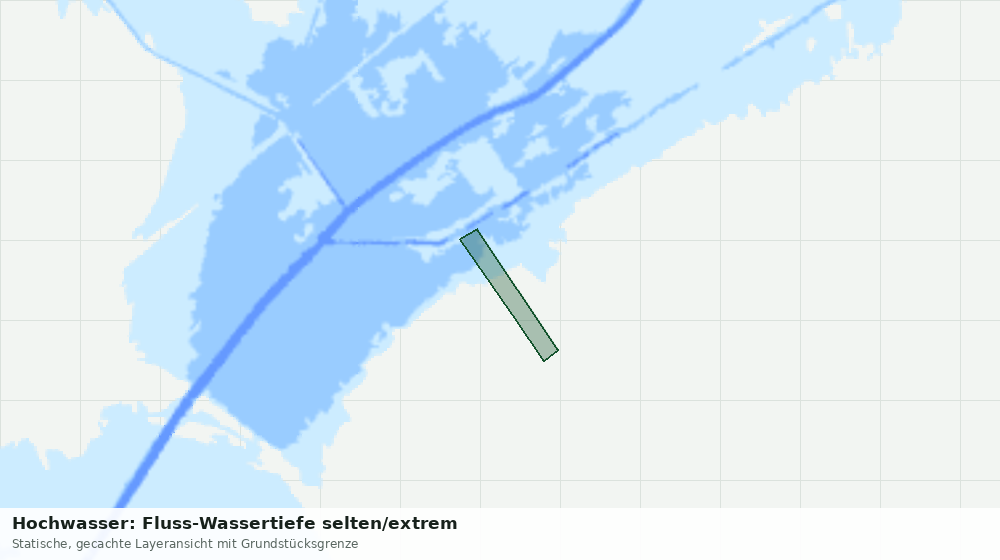 Statische Kartenansicht: Hochwasser: Fluss-Wassertiefe selten/extrem