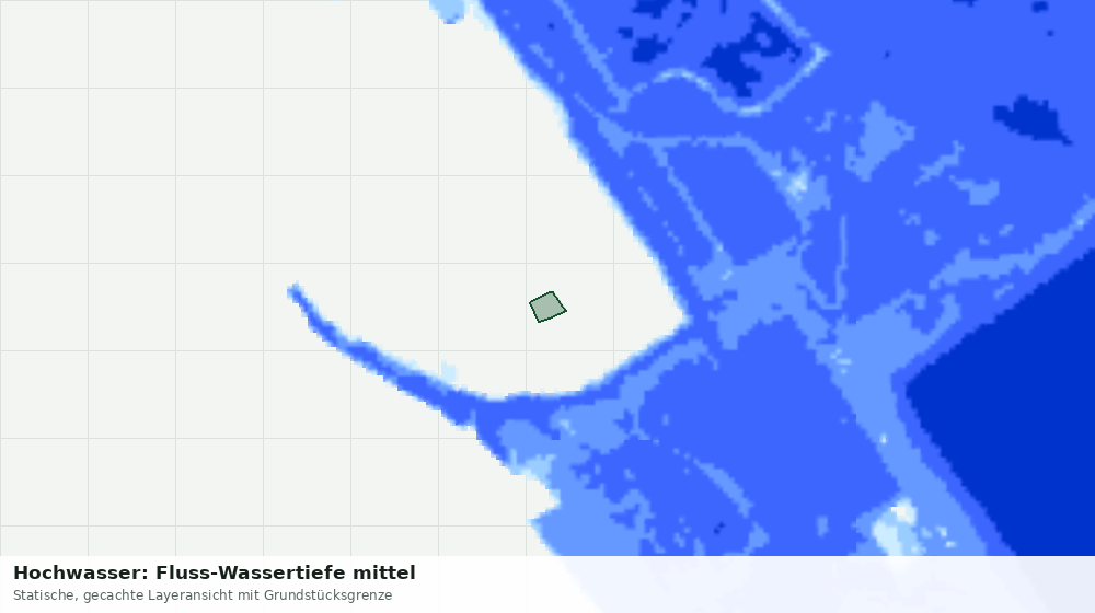 Statische Kartenansicht: Hochwasser: Fluss-Wassertiefe mittel