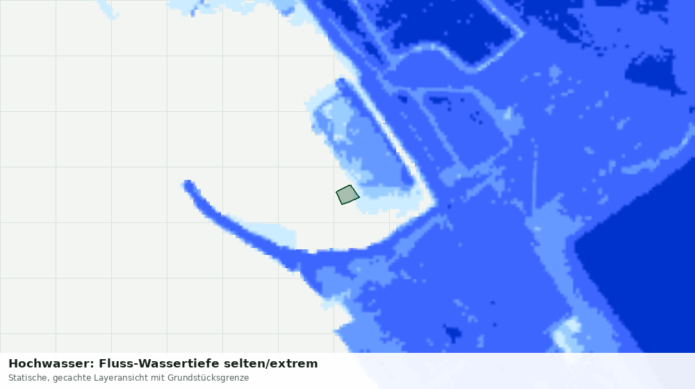 Statische Kartenansicht: Hochwasser: Fluss-Wassertiefe selten/extrem