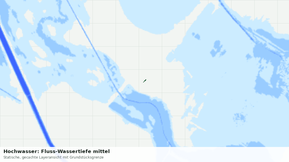 Statische Kartenansicht: Hochwasser: Fluss-Wassertiefe mittel