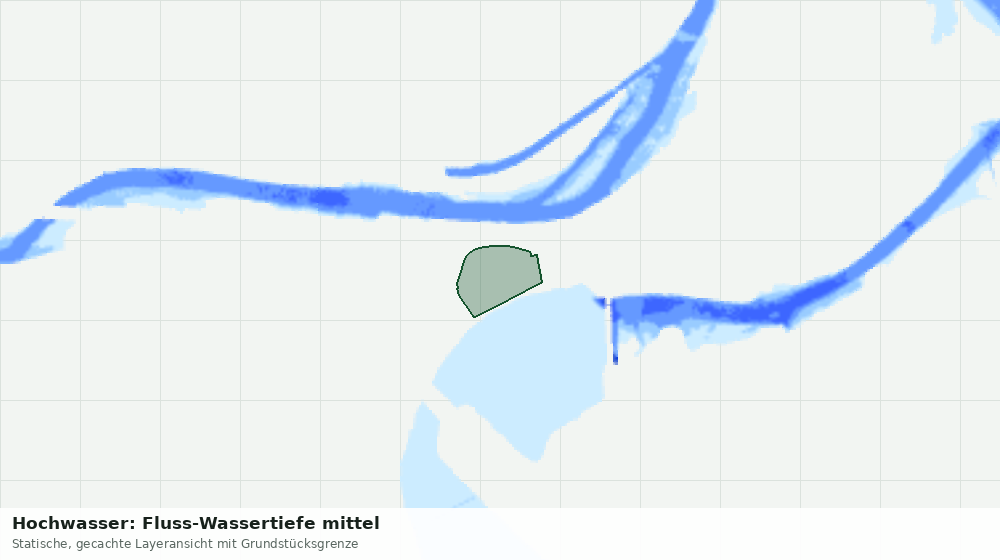 Statische Kartenansicht: Hochwasser: Fluss-Wassertiefe mittel