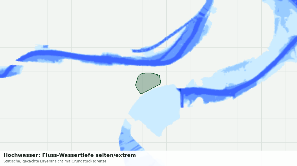 Statische Kartenansicht: Hochwasser: Fluss-Wassertiefe selten/extrem