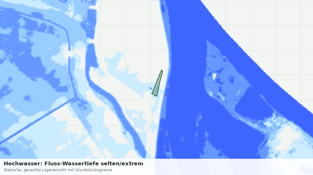 Statische Kartenansicht: Hochwasser: Fluss-Wassertiefe selten/extrem