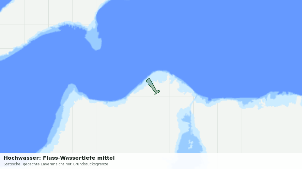 Statische Kartenansicht: Hochwasser: Fluss-Wassertiefe mittel