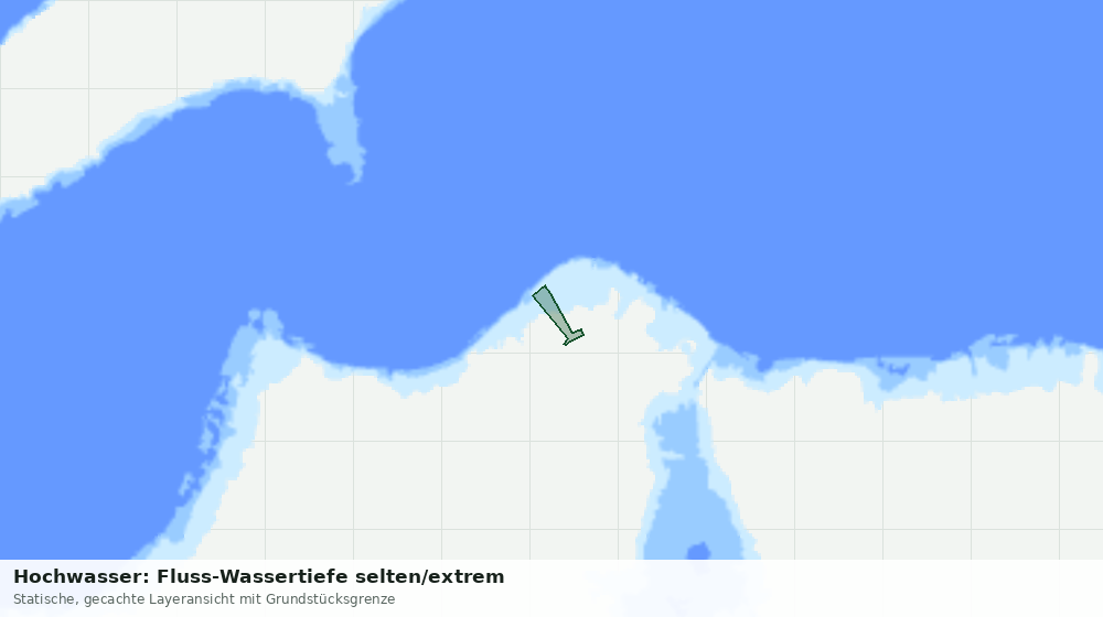 Statische Kartenansicht: Hochwasser: Fluss-Wassertiefe selten/extrem