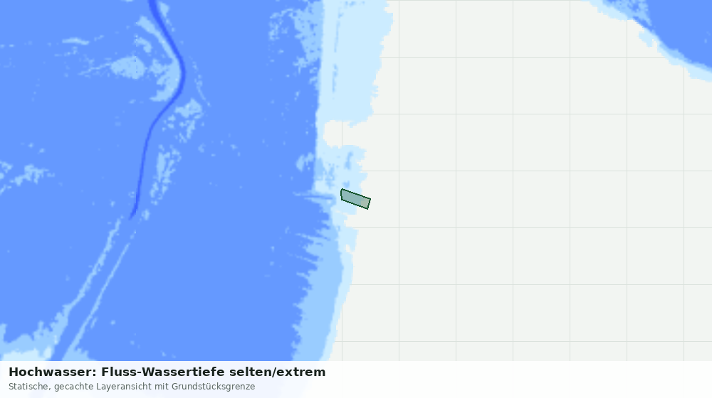 Statische Kartenansicht: Hochwasser: Fluss-Wassertiefe selten/extrem