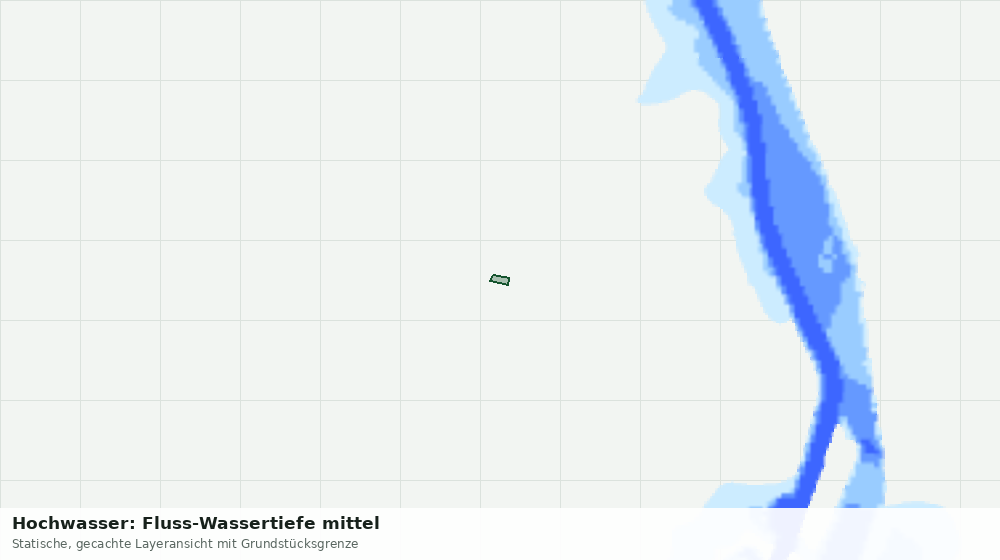 Statische Kartenansicht: Hochwasser: Fluss-Wassertiefe mittel