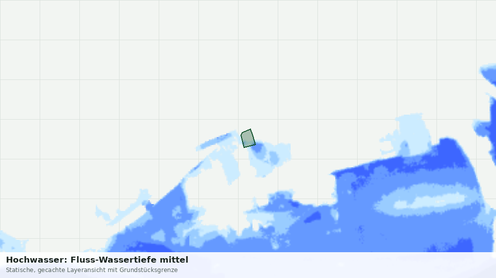 Statische Kartenansicht: Hochwasser: Fluss-Wassertiefe mittel
