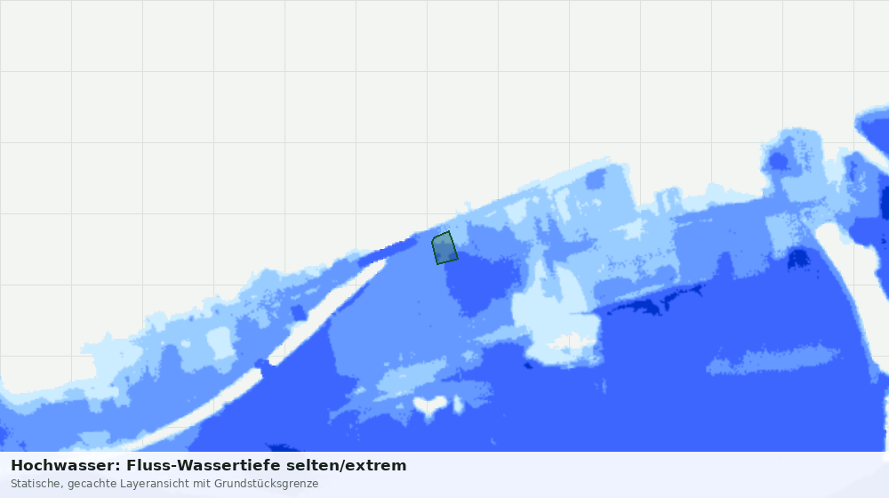 Statische Kartenansicht: Hochwasser: Fluss-Wassertiefe selten/extrem