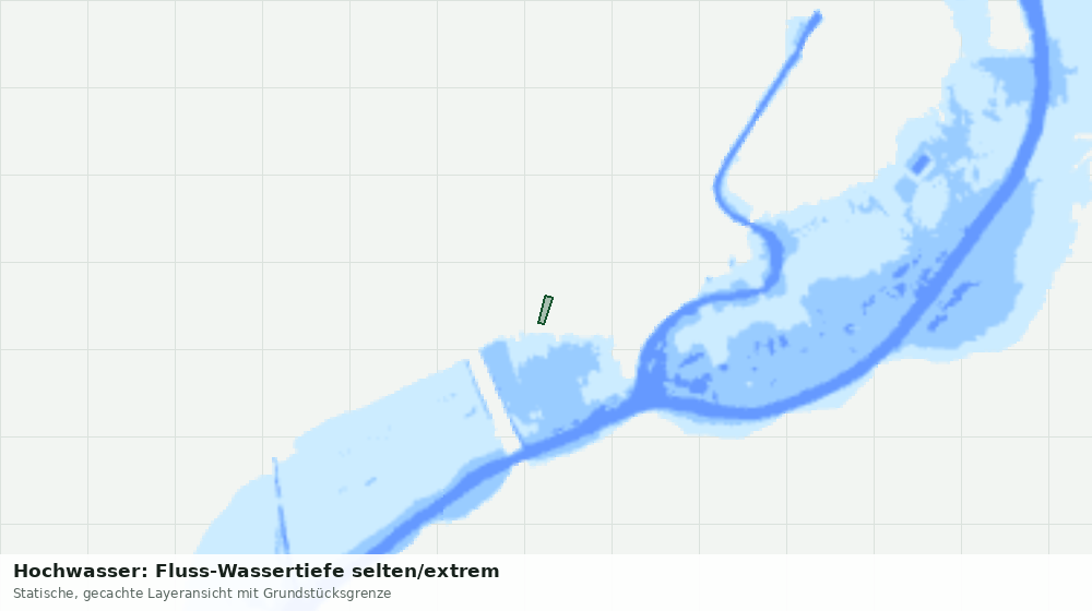 Statische Kartenansicht: Hochwasser: Fluss-Wassertiefe selten/extrem