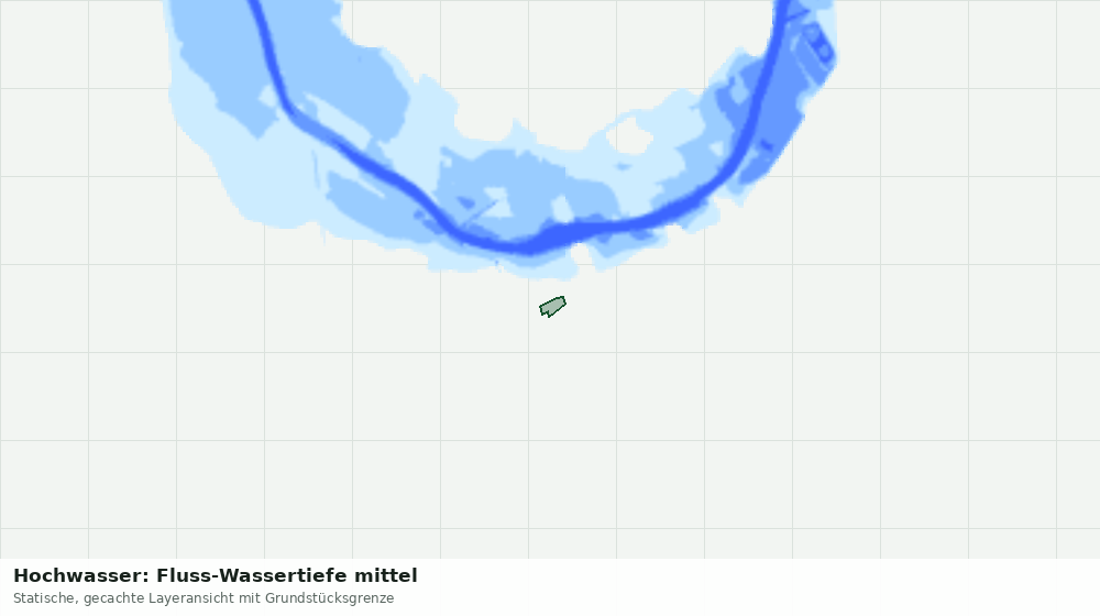 Statische Kartenansicht: Hochwasser: Fluss-Wassertiefe mittel