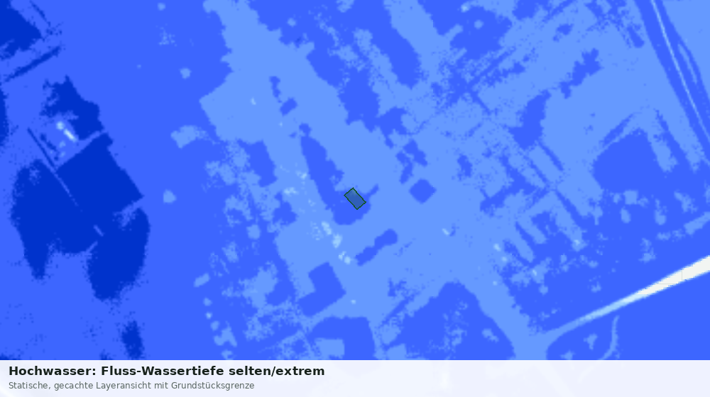 Statische Kartenansicht: Hochwasser: Fluss-Wassertiefe selten/extrem