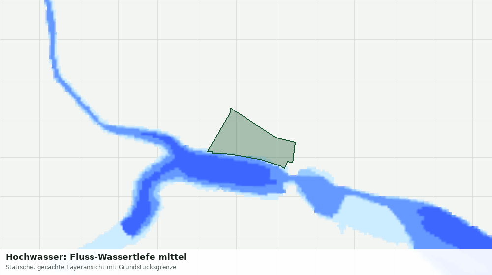 Statische Kartenansicht: Hochwasser: Fluss-Wassertiefe mittel