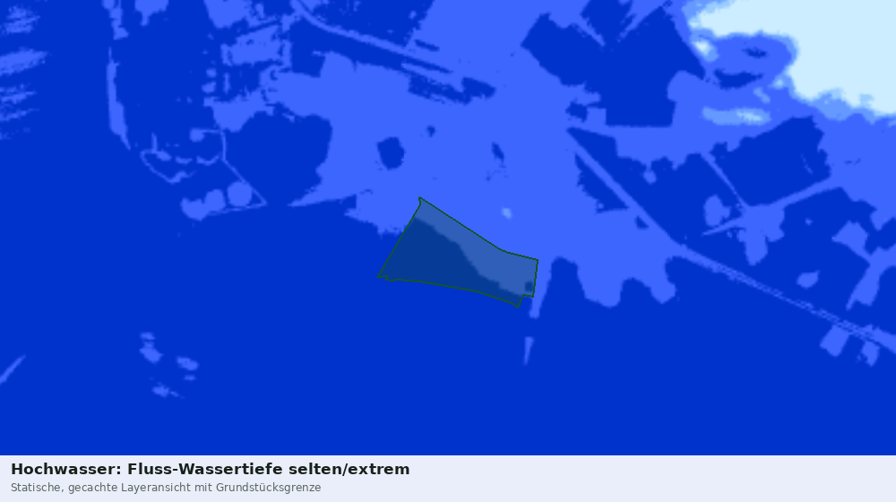 Statische Kartenansicht: Hochwasser: Fluss-Wassertiefe selten/extrem