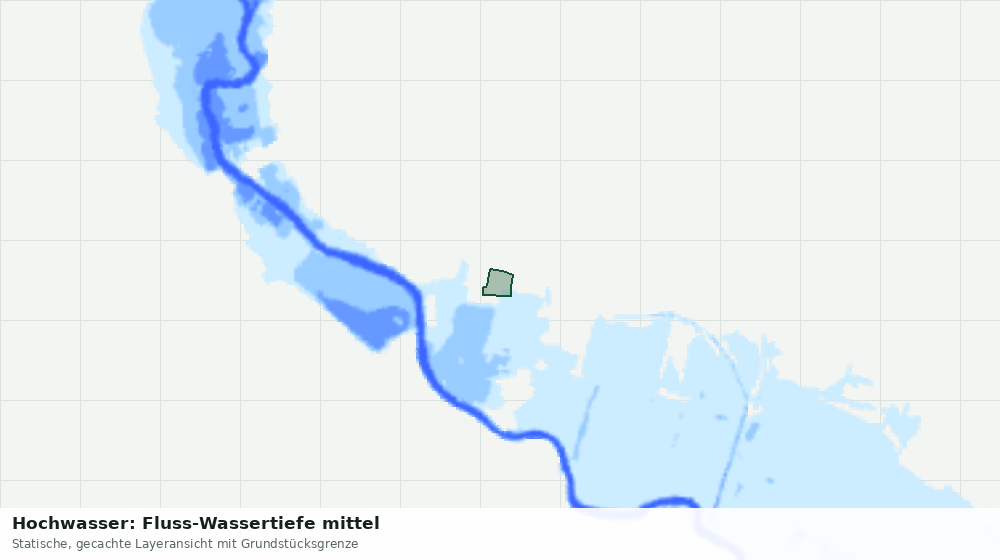 Statische Kartenansicht: Hochwasser: Fluss-Wassertiefe mittel