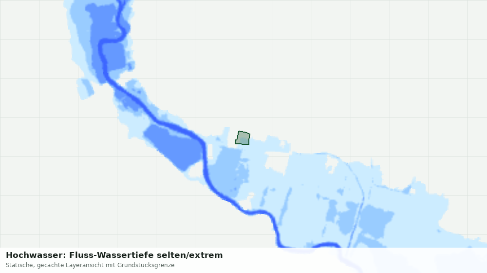 Statische Kartenansicht: Hochwasser: Fluss-Wassertiefe selten/extrem