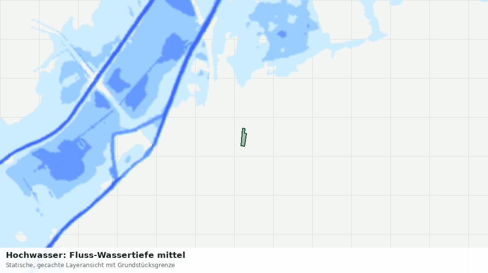 Statische Kartenansicht: Hochwasser: Fluss-Wassertiefe mittel
