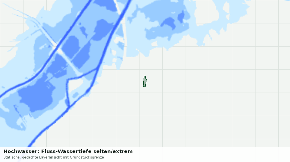 Statische Kartenansicht: Hochwasser: Fluss-Wassertiefe selten/extrem
