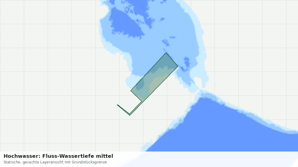 Statische Kartenansicht: Hochwasser: Fluss-Wassertiefe mittel