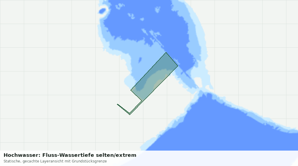 Statische Kartenansicht: Hochwasser: Fluss-Wassertiefe selten/extrem