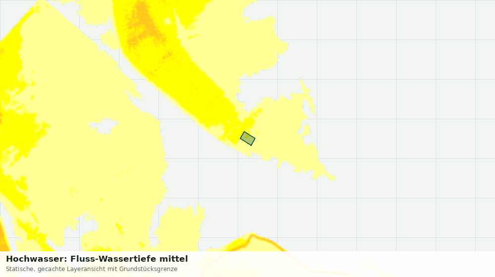 Statische Kartenansicht: Hochwasser: Fluss-Wassertiefe mittel