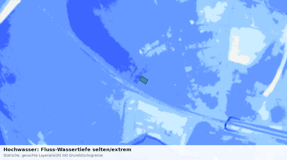 Statische Kartenansicht: Hochwasser: Fluss-Wassertiefe selten/extrem