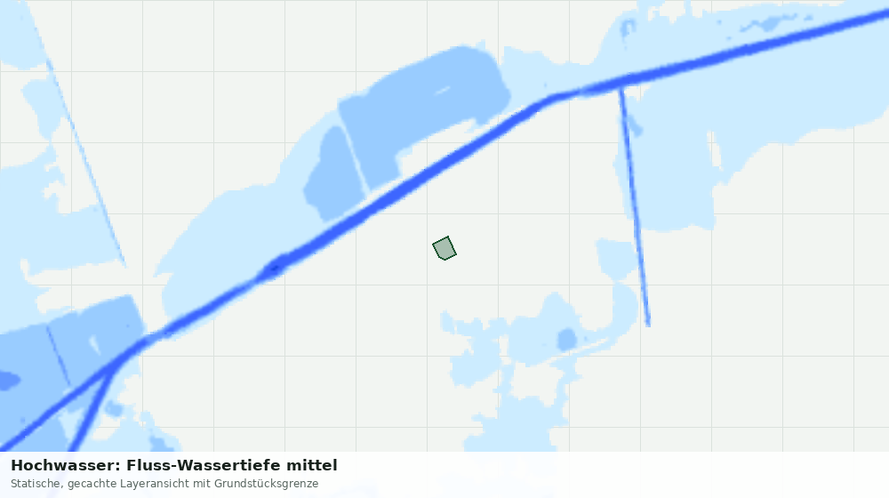 Statische Kartenansicht: Hochwasser: Fluss-Wassertiefe mittel