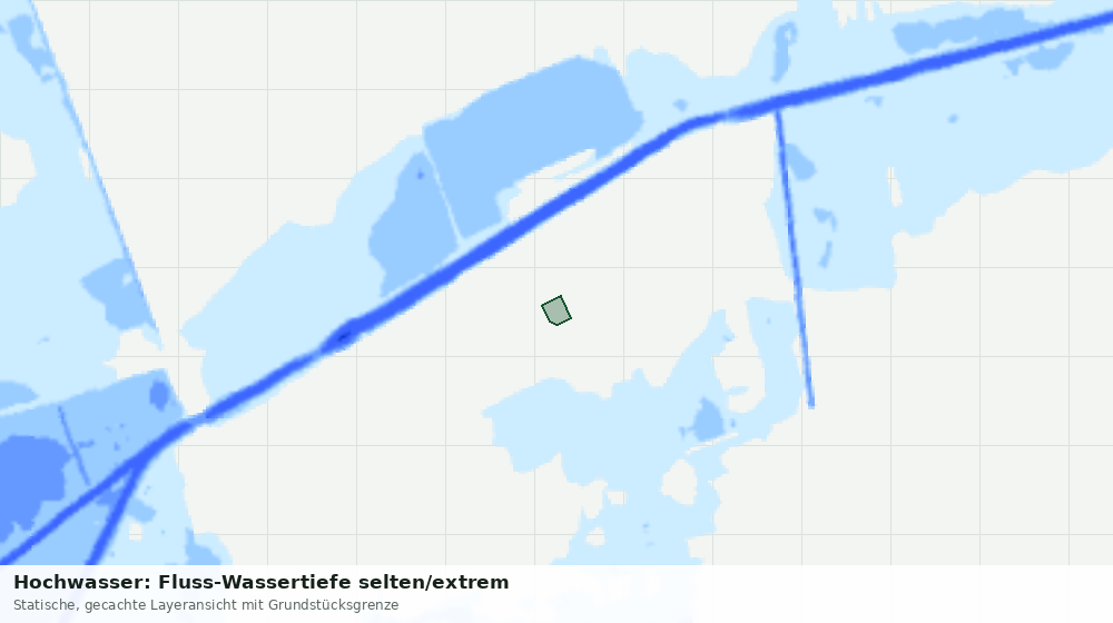 Statische Kartenansicht: Hochwasser: Fluss-Wassertiefe selten/extrem