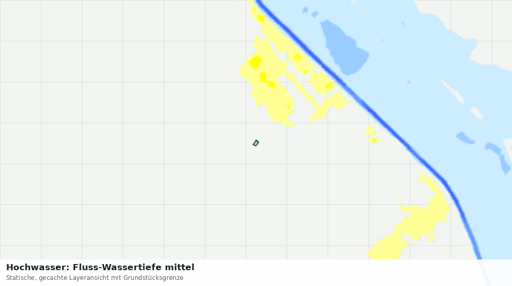 Statische Kartenansicht: Hochwasser: Fluss-Wassertiefe mittel