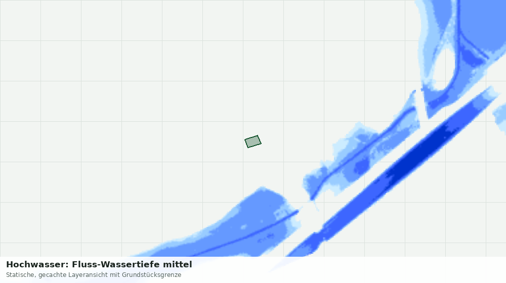 Statische Kartenansicht: Hochwasser: Fluss-Wassertiefe mittel