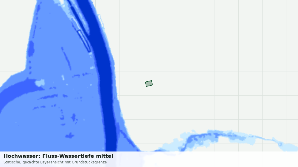 Statische Kartenansicht: Hochwasser: Fluss-Wassertiefe mittel