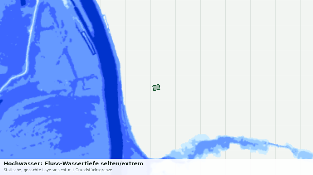Statische Kartenansicht: Hochwasser: Fluss-Wassertiefe selten/extrem